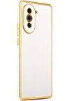 Huawei Nova 10 Pro Kılıf Kamera Korumalı Altın Kenar Tasarım Silikon