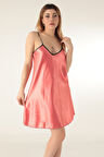 Miorre İnce Askılı Mini Saten Gecelik-336