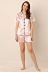 Miorre Kadın Saten Şortlu Pijama Takımı