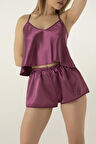 DoReMi Saten Ayarlanabilir Askılı Şortlu Takım