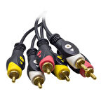 POWERMASTER 3 RCA + 3 RCA 3 METRE 1.KALİTE KABLO