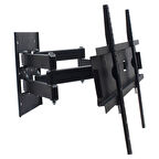 Powermaster 39-55 İnç Çift Kollu Kilitli Hareketli Lcd Led Tv Monitör Duvar Askı Aparatı 98-140 Ekran Uyumlu