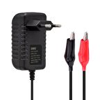 WEKO 14.4 VOLT - 1 AMPER KROKODİL UÇLU KIRMIZI YEŞİL LEDLİ YERLİ ÜRETİM AKÜ ŞARJ CİHAZI (OUT :12V-1A)