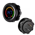 Ayt Powermaster IC-230E 6-18 Volt Voltmetre Pano Tipi Akü Göstergeli 28 Mm 6-18 Volt Dış Çap 36.5 Mm 2 Pinli