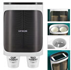 Ayt Sunup SN-27108 Kendinden Yapışkanlı Çiftli Plastik Karton Bardak Dispenseri Su Sebili Kahve Makinası Yanı Bardaklık