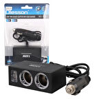 Olesson 1522 12-24V 120 Watt 2'Li Araç Çakmak Çoklayıcı
