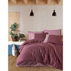 Clasy Ranforce Yorgan Çift Kişilik Pure V4 Gül Kurusu