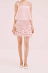 Organze Mini Elbise Pembe