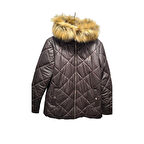 Kadın Kürlü Fermuarlı Mont