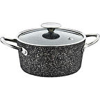 Oms 3116 Granit 26 cm Derin Tencere Siyah İndüksiyonlu