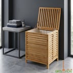 Bambu Katlanir Çamaşir Sepeti̇ 