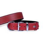 Doggie Konfor Deri Sade Boyun Tasması Kırmızı 4x57 65 Cm 
