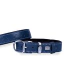 Doggie Deri Kemik Desenli Boyun Tasması M 2.5x37-45cm Royal Mavi