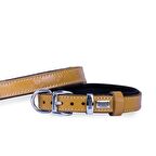 Doggie Deri Pati Desenli Boyun Tasması S 2x30-35cm Camel