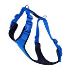 Doggie Softlu Siyah Köpek Bel Tasması 60/85 cm Mavi