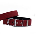 Doggie Comfort Yumuşak Dokuma Köpek Boyun Tasması M 4x52-60cm Kırmızı