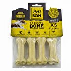 DeliBON Deri Press Köpek Kemik 4'lü 7 Cm