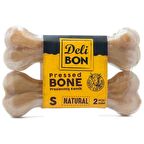 Delibon Köpekler İçin Deri Pres Kemik Naturel 12 Cm 2 Li Paket