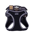 Doggie Havalı Dokuma Reflektör Serisi Küçük Irk Göğüs Tasması Siyah S-32-38Cm