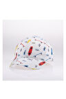 Kitti Çocuk Erkek Şapka Kaykay Beyaz