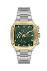 Ferro FM11485A-D6 Quartz Çelik Gri Yeşil Kadran 40 mm Erkek Kol Saati
