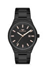 Ferro Quartz Çelik Siyah 43 mm Erkek Kol Saati