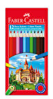 Faber Castell Kuru Boya 12Li Tam Boy - 3 adet