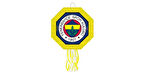 Pinyata Fenerbahçe orjinal lisanslı 42 cm çaplı ahşap sopalı uçları püsküllü gerçek patlayabilen pinyata sarı lacivert