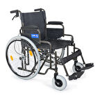 Comfort Plus Tekerlekli Sandalye Titanyum | 55 cm Geniş Oturum, Çift Makaslı Çelik Gövde, DM-312