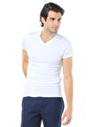 Mavi 061748-620 Erkek Stretch V Yaka t-shirt Beyaz T-Shirt