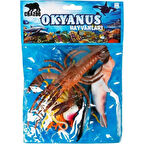 Okyanus Hayvanları Poşetli Hayvan Oyun Seti Orta Boy - Yengeç