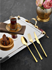 Özlife hüma gold 36 prç. çatal kaşık bıçak takımı seti new design