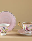 English Home Vanilla New Bone China Kahve Fincan Takımı 4 Parça 2 Kişilik Açık Pembe