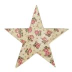 Vitale Şiva Çiçek Desenli Dekoratif Yıldız Krem Küçük Boy AK.FQ0018