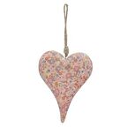 Vitale Şiva Çiçek Desenli Pembe Kalp Büyük Boy AK.FQ0025-P