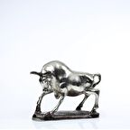 Vitale Toro Dekoratif Obje Antik Silver AK.IX0054