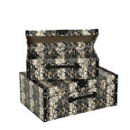 Vitale Yılan Desenli Ahşap Sandık Seti AK.WLT0425-KY