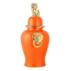 Vitale Lion Dekoratif Vazo Turuncu 27x27x60 cm AK.WLT0606