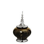 Vitale Amber Silver Kapaklı Vazo 30 cm AK.JE0020