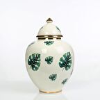 Vitale Yaprak Desenli Şah Küp Yeşil 38 cm AK.NRH0085