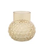 Vitale Püskürtme Sarı Cam Vazo 1 15*15*15 Cm AK.JK0003