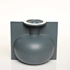 Vitale Lıp Koyu Gri Vazo Küçük 20*17*18 Cm AK.JL0017