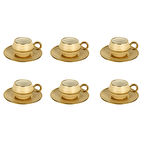 Vitale Rever Porselen Kahve Fincanı Takımı Sarı MTFK.0142