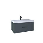 Kobos Frame 80 cm Lavabo Dolabı Blue Grey KB710020