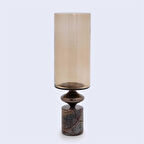 Vitale Brown Cam Mermer Vazo 12.7*12.7*42.5 cm