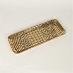 Vitale Metal Krokodil Dikdörtgen Tabak 15*41*2 cm