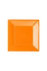 Roll Up Party Dreams Plastik Turuncu Kare Tabak 17 Cm. 8'Li