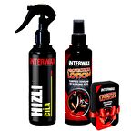 INTERWAX 2'Lİ OTO BAKIM SETİ HIZLI CİLA 230 ml + TORPİDO YENİLEME ve KORUMA SÜTÜ 200 ml + SÜNGER