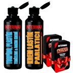 INTERWAX 2'Lİ OTO BAKIM ve TEMİZLİK SETİ TORPİDO PARLATICI KREM + LASTİK PARLATMA KREMİ + 2X SÜNGER