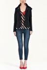 Çizgili Anvelop kapama askılı bluz 19689 | 42